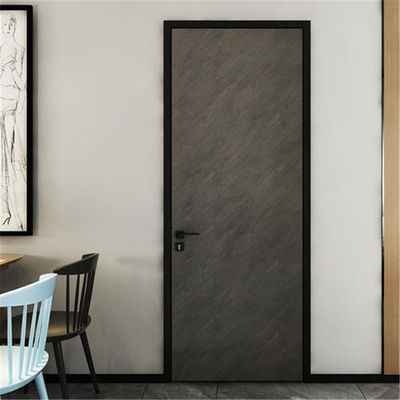 900mm hölzernes Korn-Äußere Türen, ISO9001 metallisches schwarzes Holz Front Door