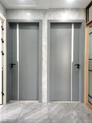 Holz-Korn-Äußere Türen des Raum-ISO9001, moderne hölzerne Eingangstür T45mm