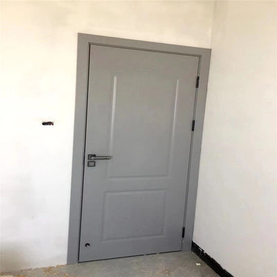 Gray Color With Lock Single-Tür-plattierte hölzerne AluminiumEingangstüren benutzt für Haus